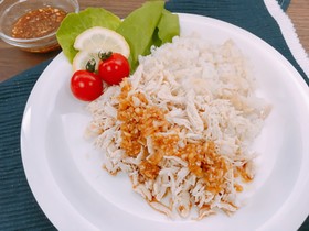 簡単!サラダチキンでカオマンガイ