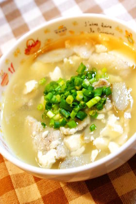 ✿崩し豆腐入り♡豚ごぼうスープ✿