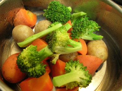 圧力鍋で簡単温野菜の写真