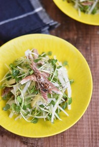 焼き秋刀魚と大根の中華風サラダ