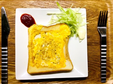 母からもらった卵トーストの写真