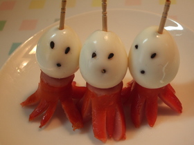 キャラ弁☆ウズラとウインナーで宇宙人