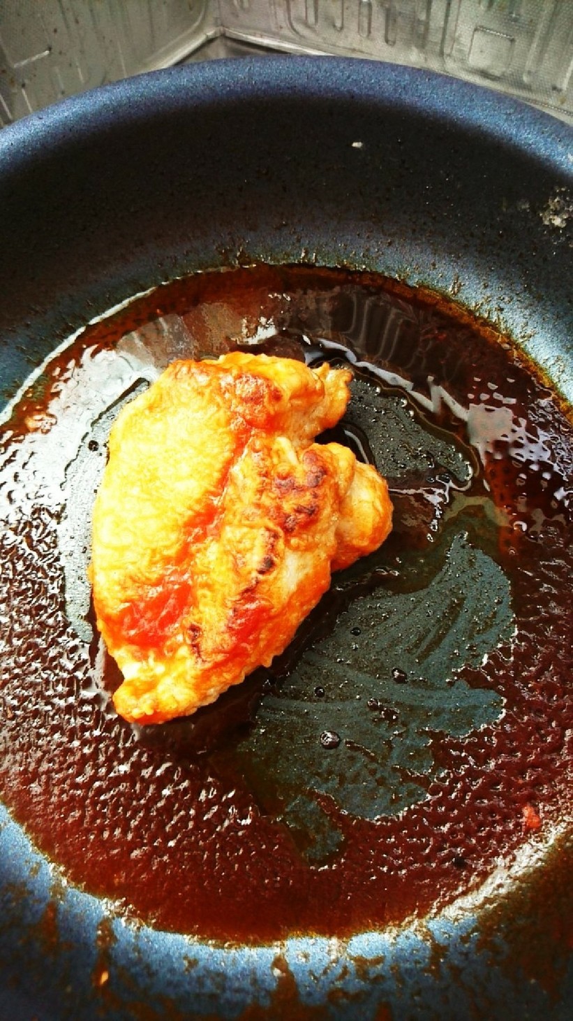 鶏むね肉の簡単ケチャップ照り焼きの画像
