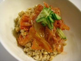 簡単おつまみ★納豆ごまキムチ