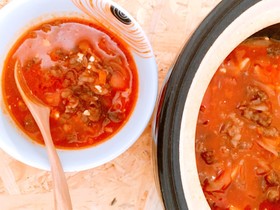 トマトジュースで☆ビーフストロガノフ風