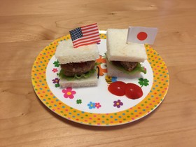 ミニハンバーガー☆食パンで♬