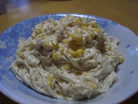 カレーのお供に…マヨそうめん