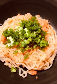 簡単糖質オフ☆たらこスパ風こんにゃく麺