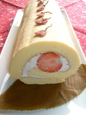 春爛漫♪桜のロールケーキ