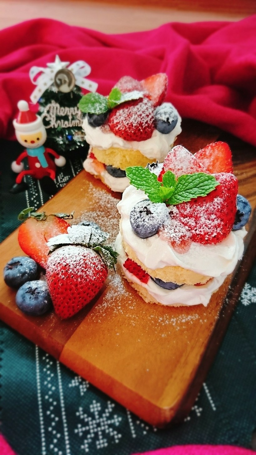 クリスマスに☆簡単ネイキッドケーキ。の画像