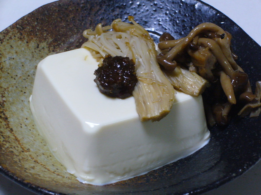 豆腐ときのこの山椒味噌添えの画像