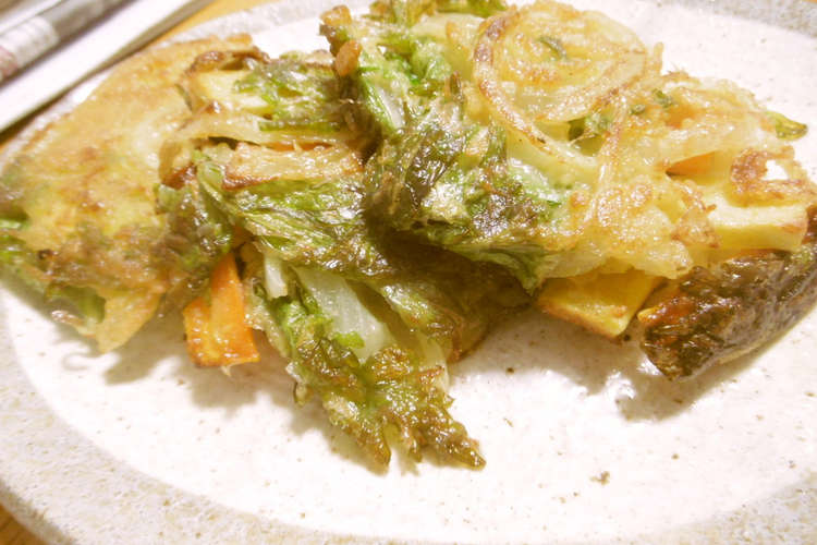 さつまいもとセロリの葉でおいしいかき揚げ レシピ 作り方 By 実夏月 クックパッド 簡単おいしいみんなのレシピが356万品