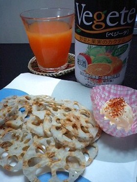 油で揚げない、レンコンチップス!!