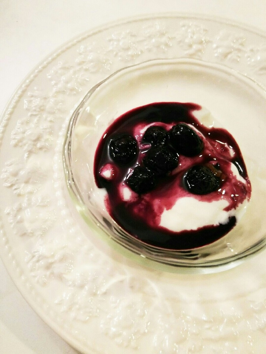 クランベリーブルーベリーソースのレシピ