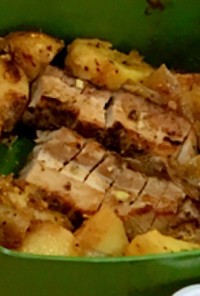 豚バラ肉とジャガイモのスパイシースモーク
