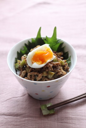 大葉みそでそぼろ丼
