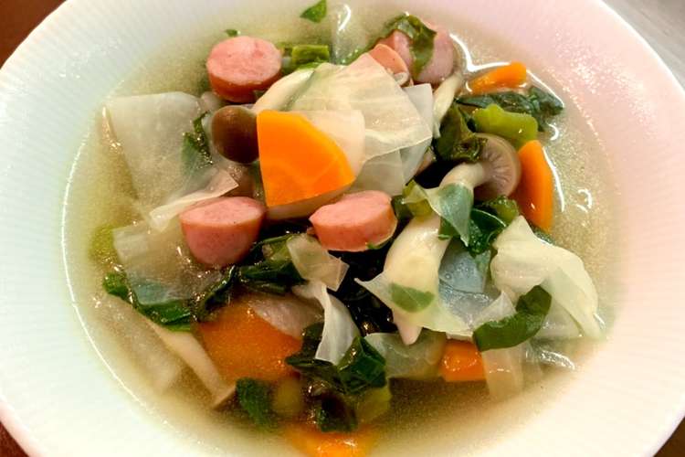 つるむらさき入り野菜スープ レシピ 作り方 By ぼうchan クックパッド
