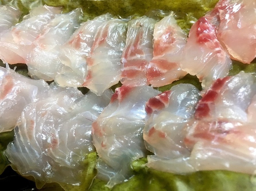 美川天然真鯛で昆布締めの作り方の画像