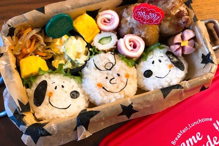 キャラ弁 スヌーピー弁当 レシピ 作り方 By 古川ママ クックパッド 簡単おいしいみんなのレシピが365万品