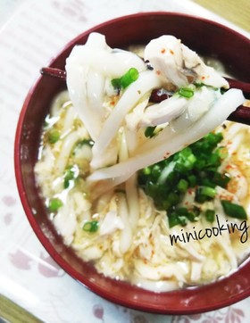 身体ぽかぽか✨とろみ生姜かき玉うどん