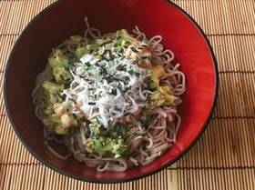 アボカド納豆しらす*蕎麦