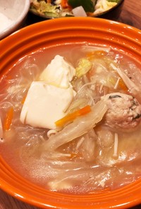 体ポッカポカ！鶏団子と白菜のスープ