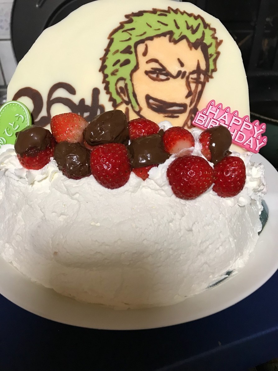 お誕生日に(о´∀`о)デコチョコケーキの画像