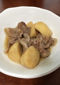 里芋と豚肉の麺つゆ煮