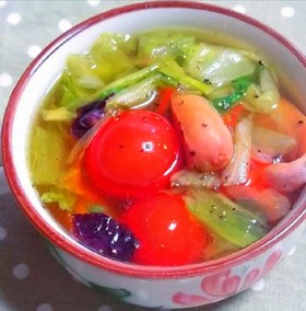 簡単レタスのスープ