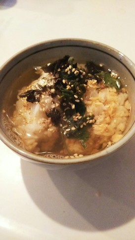 自分で作るよ♪朝の鮭茶漬け