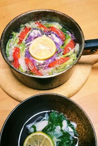 (紫)白菜のミルフィーユ鍋