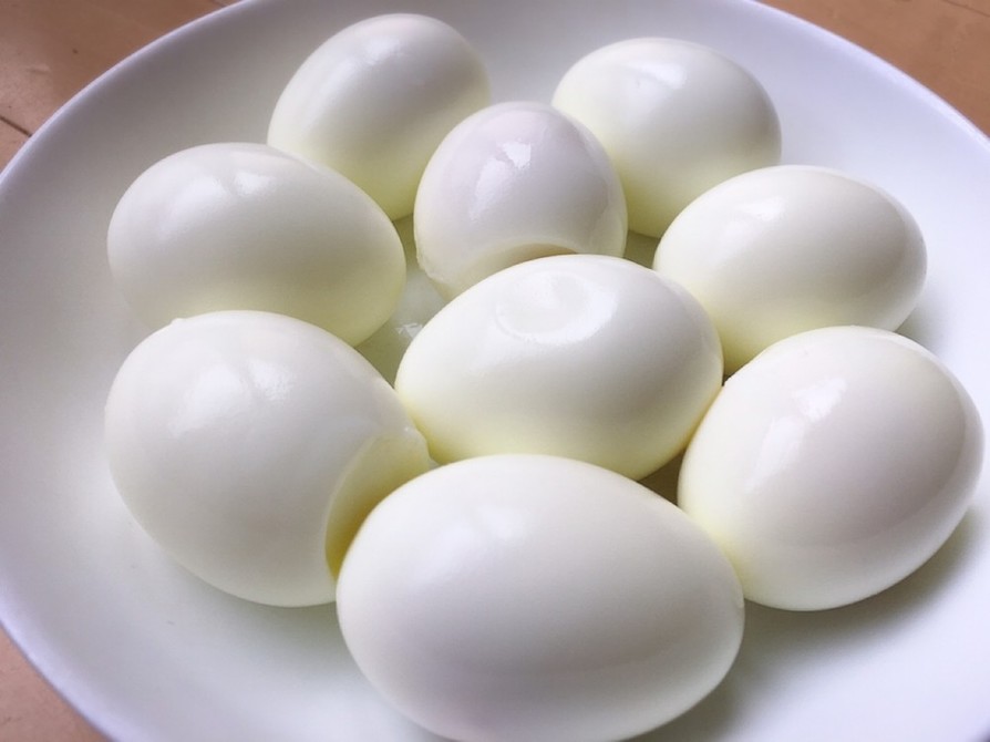 簡単ストレスゼロ☆つるつるゆで卵の作り方の画像