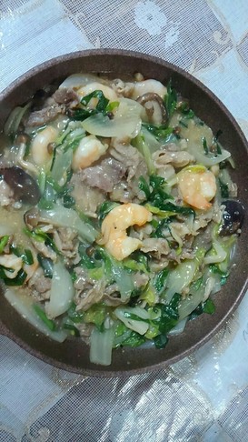 貴女風味でニラ豚細の味噌餡煮❤ゆりさん風