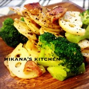 お弁当にも☆蓮根☆ブロッコリーのソテーの写真