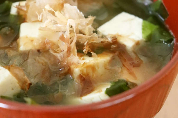 １人分 粉末煮干しでワカメと豆腐の味噌汁 レシピ 作り方 By 白雲堂 クックパッド 簡単おいしいみんなのレシピが356万品