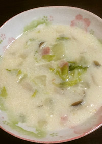 簡単　白菜のミルクスープ