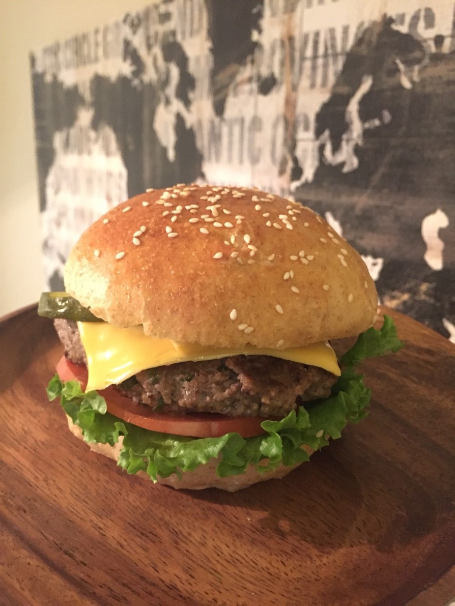 バッファローのハンバーガーの画像