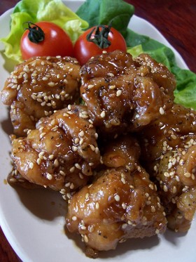 鶏モモ肉の唐揚げ☆甘辛醤油味♪