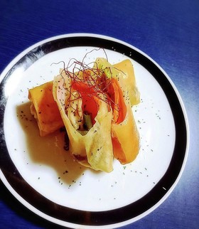 ♡野菜ときのこのハムチーズ春巻き♡