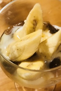 バナナ＆マロンクリームのシリアルパフェ