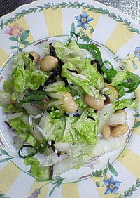 ヘルシー♪シャキシャキ白菜と大豆サラダ