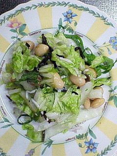 ヘルシー♪シャキシャキ白菜と大豆サラダの画像
