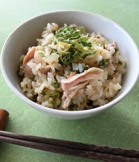 乾燥九条ねぎと豚の炊き込みご飯