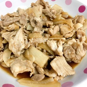 大根と豚肉のオイスター炒め