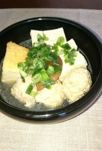 鶏団子と豆腐でイソフラボン(^3^)/