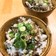 小松菜と舞茸と挽き肉の混ぜごはん