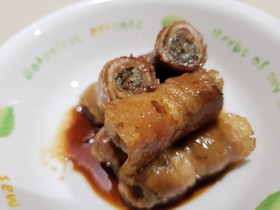 簡単♥豚バラ肉の梅しそ巻き♪