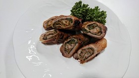 蕗の薹みそとシソ香る豚巻き