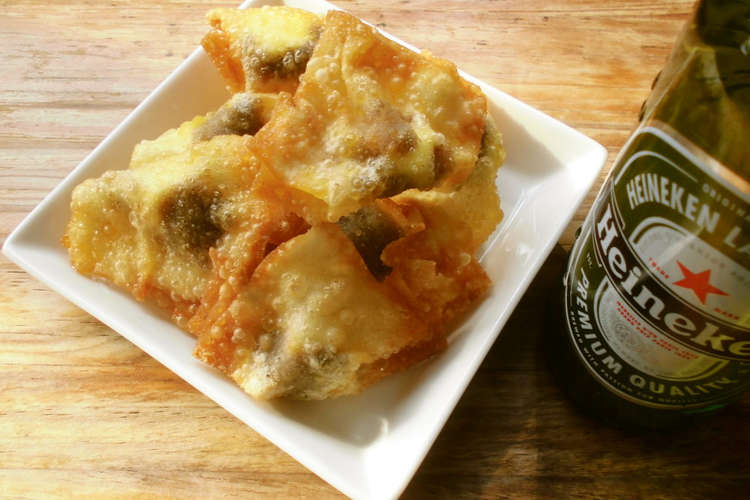チーズカレーを皮で包んで 揚げワンタンに レシピ 作り方 By 花時計咲いた クックパッド