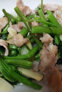 簡単中華・豚肉と青菜のニンニク塩炒め